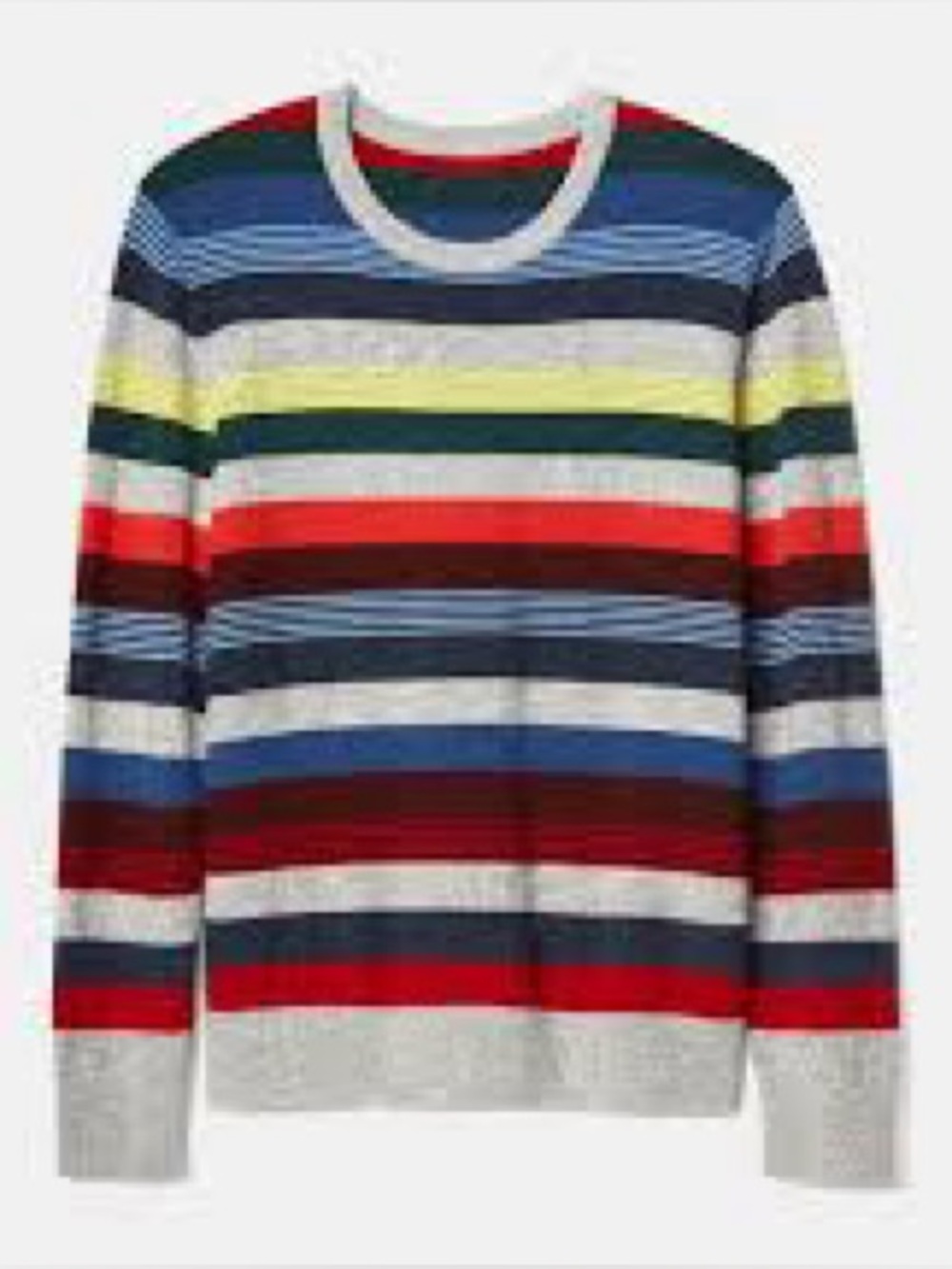 GAP Wool Blend Striped Crewneck Sweater Men’s Large Multicolor Vintage Preppy